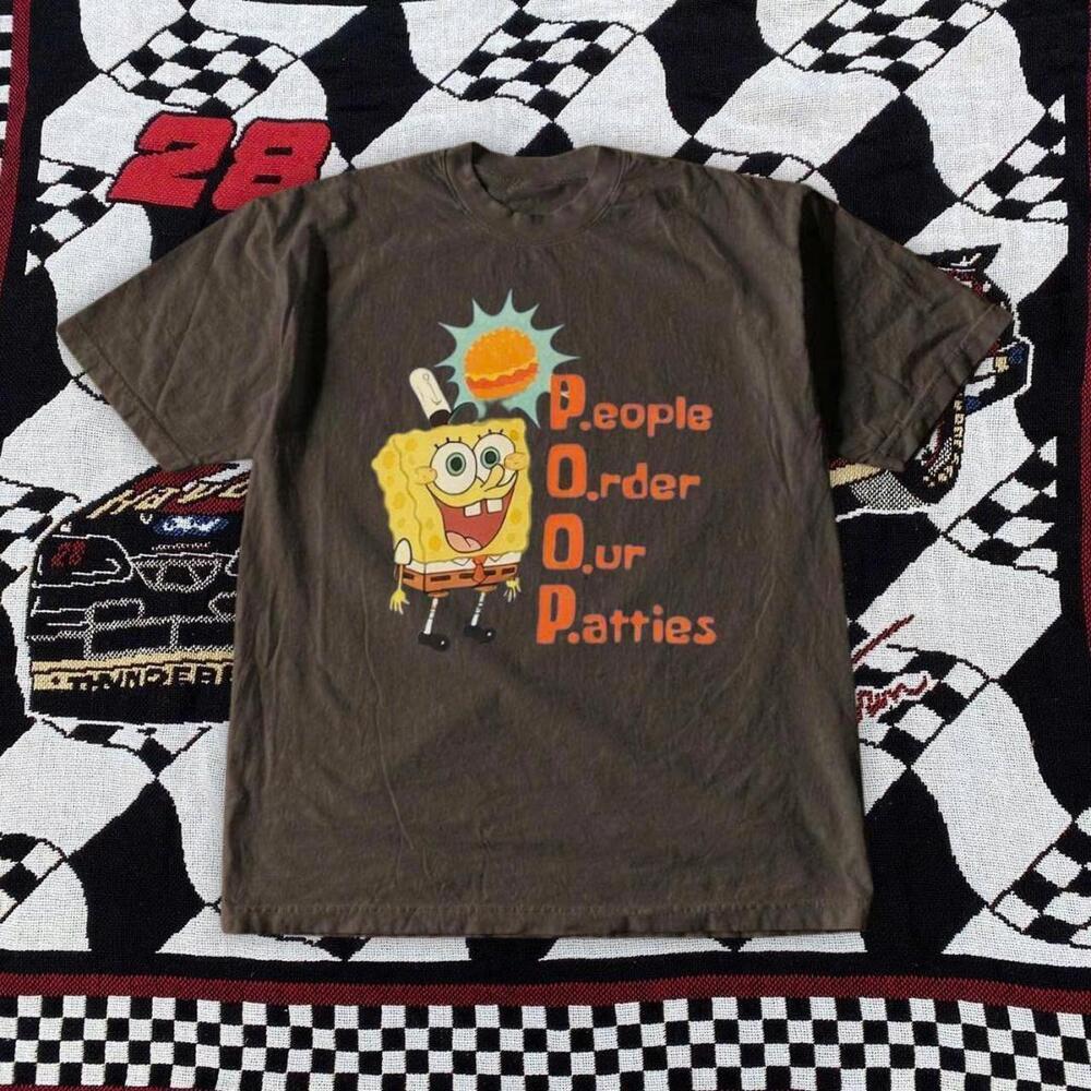 Brown Spongebob Squarepants People Order Our Patties Tee